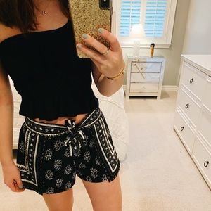 Patterned Flowy Shorts